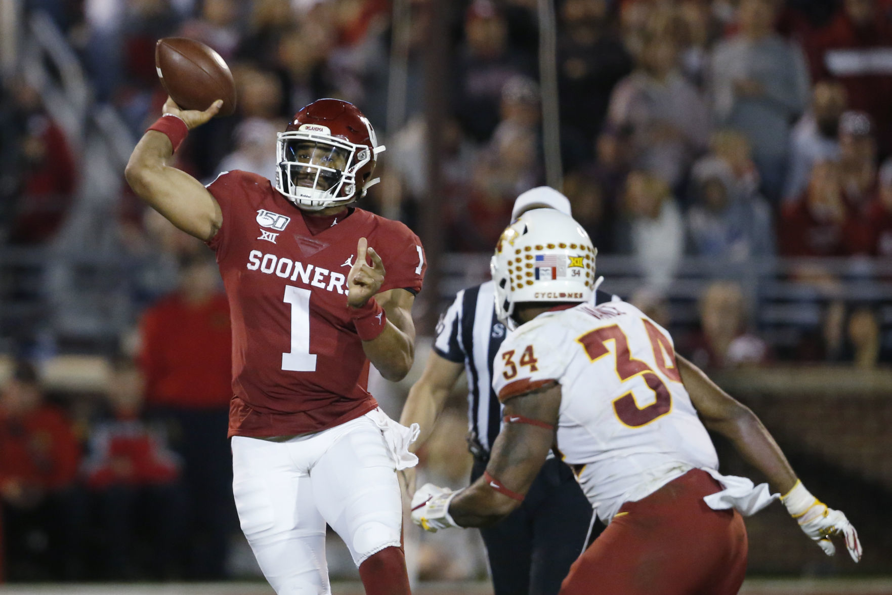 No. 10 Oklahoma at No. 13 Baylor: Oklahoma 38-30